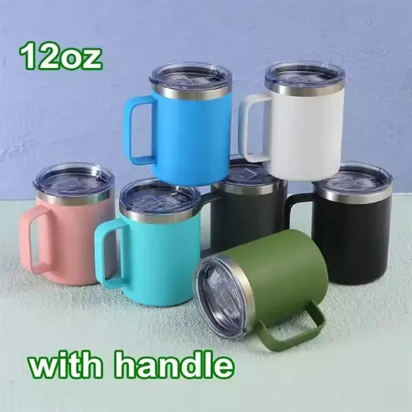 12oz Insulated Vacuum Coffee Mug with Handle