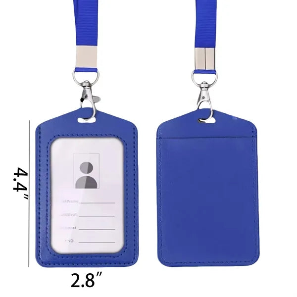 Color PU Leather Badge Holder Exhibition Card