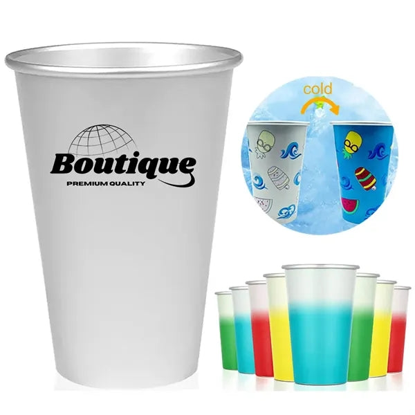 16Oz Aluminum Cold-Chang Color Cup Beer Glass