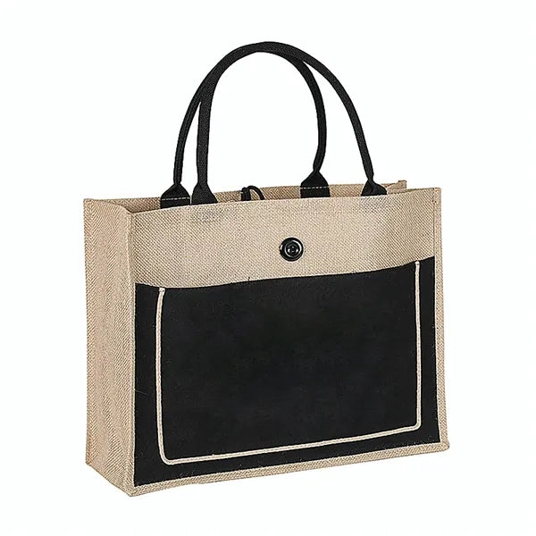 Jute Laminated Purse Gift Shopping Coarse Linen Handbag