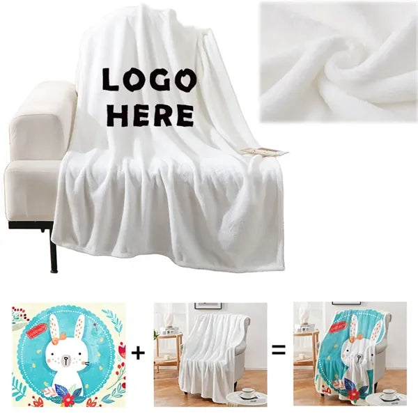 51" x 40" Soft Plush Flannel Sublimation Blanket