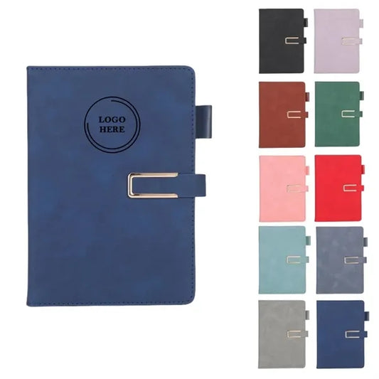 A5 PU Leather Notebook with Secure Magnetic Buckle