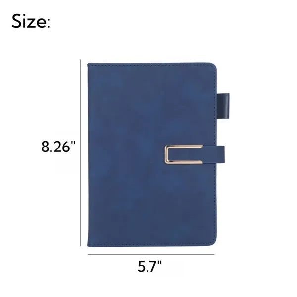 A5 PU Leather Notebook with Secure Magnetic Buckle
