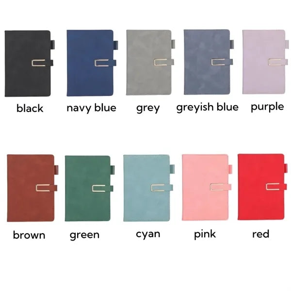 A5 PU Leather Notebook with Secure Magnetic Buckle