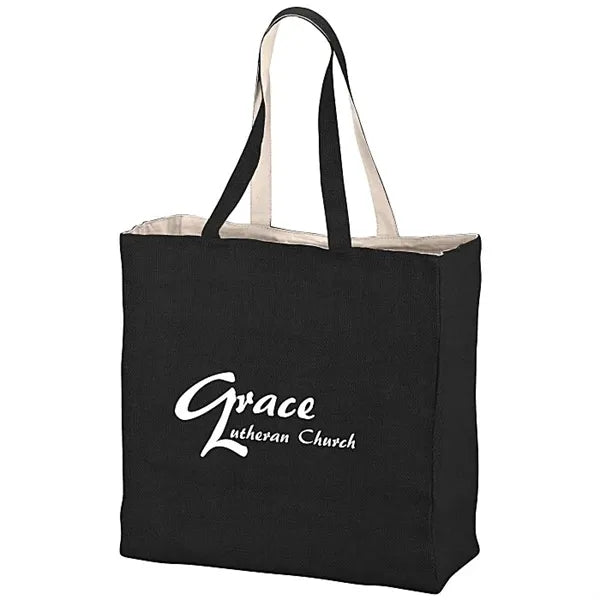 Reversible Jute Cotton Tote