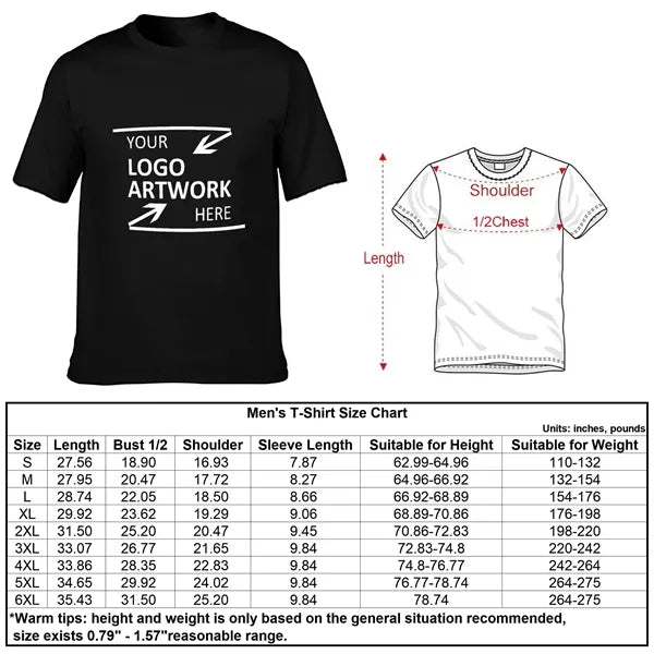 Logo Mens Shirts Bulk Cotton Tees
