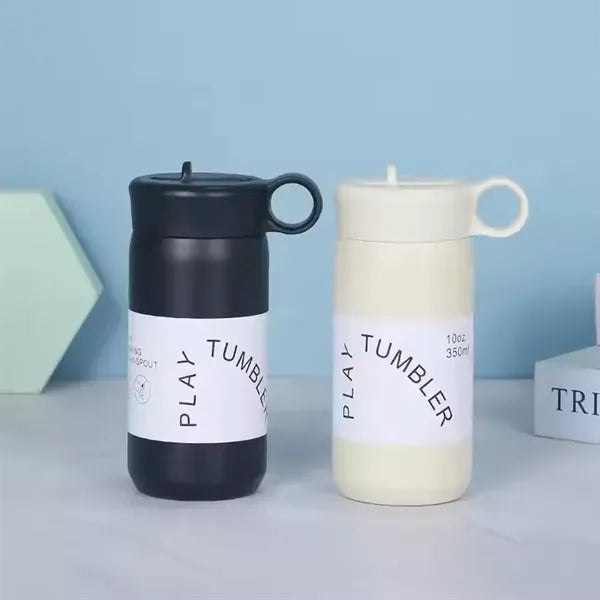 350ml Insulated Stainless Steel Coffee Mug With Handle Lid