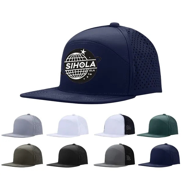 Flat brim baseball cap