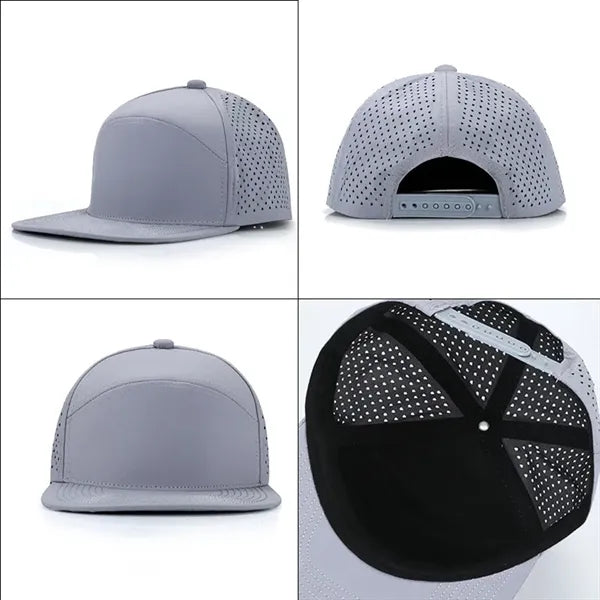 Flat brim baseball cap