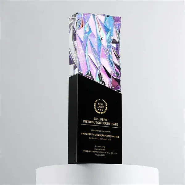 Dazzling Crystal Glass Trophy