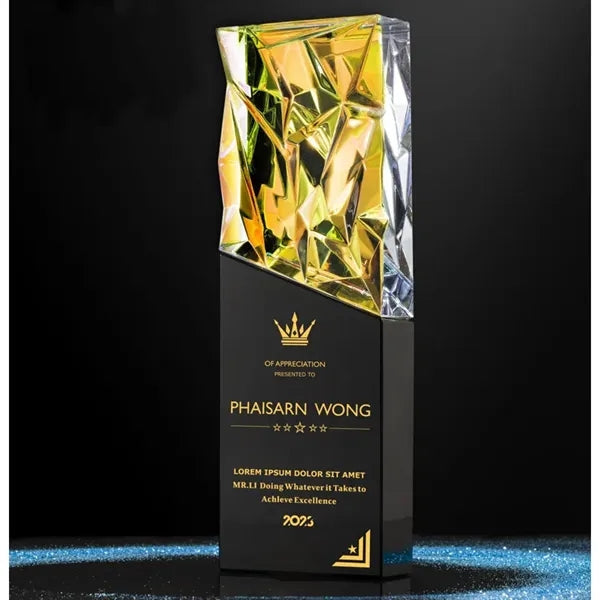 Dazzling Crystal Glass Trophy