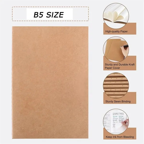 Kraft Paper Notebook Ruled Line Book