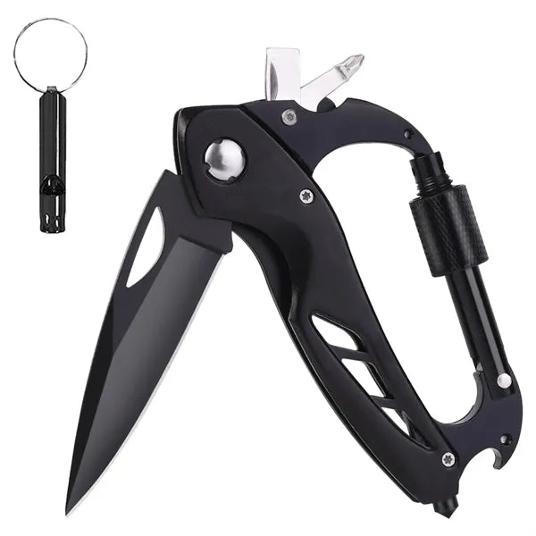 Multitool Carabiner with Pocket Knife