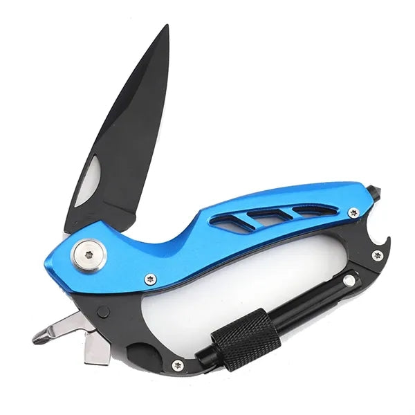 Multitool Carabiner with Pocket Knife