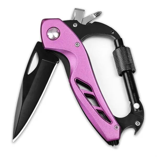 Multitool Carabiner with Pocket Knife