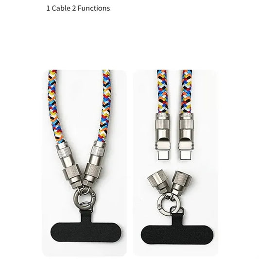 2-in-1 Lanyard Charging Cable