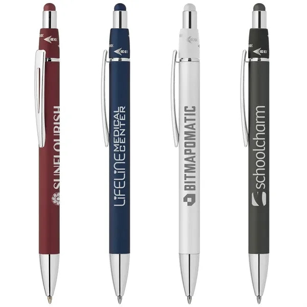 Orbit Spinner Chrome Metal Pen with Stylus