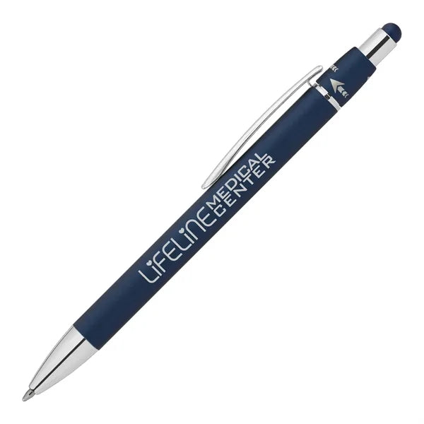 Orbit Spinner Chrome Metal Pen with Stylus
