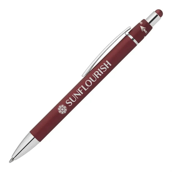 Orbit Spinner Chrome Metal Pen with Stylus