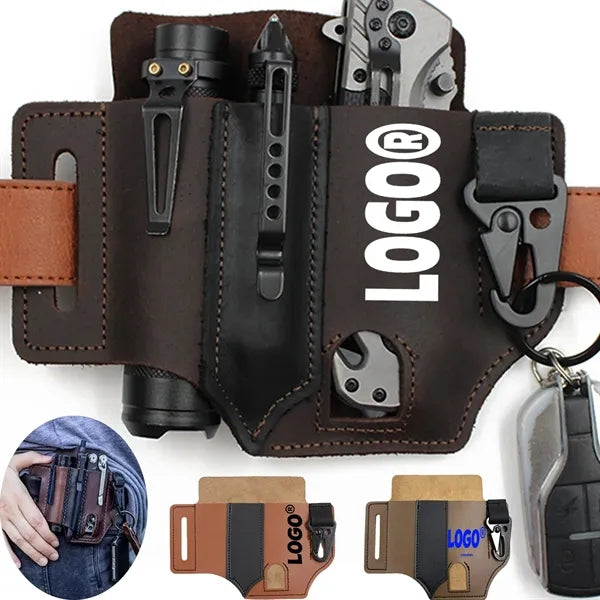 Multifunctional Storage Waist Bag Outdoor Tool Leather Case