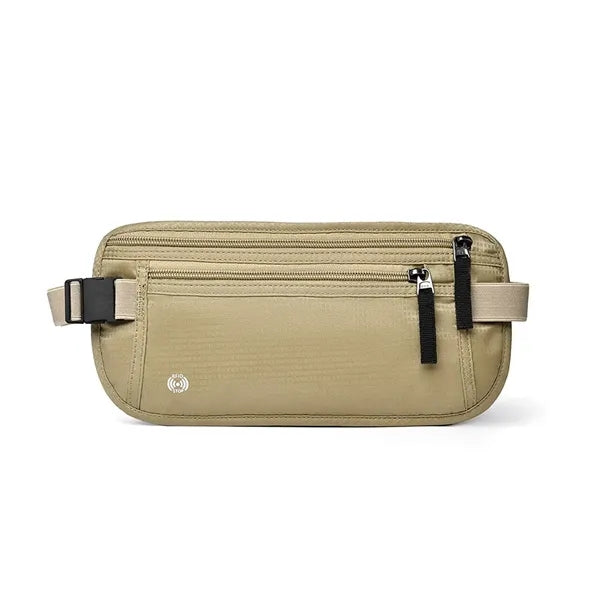 RFID Block Light Travel Waist Fanny Bag W/ Secure Zipper