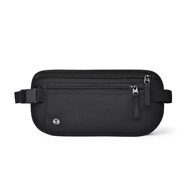 RFID Block Light Travel Waist Fanny Bag W/ Secure Zipper