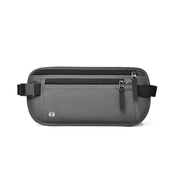 RFID Block Light Travel Waist Fanny Bag W/ Secure Zipper
