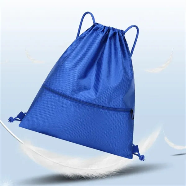 Large capacity portable sports fitness drawstring backpack