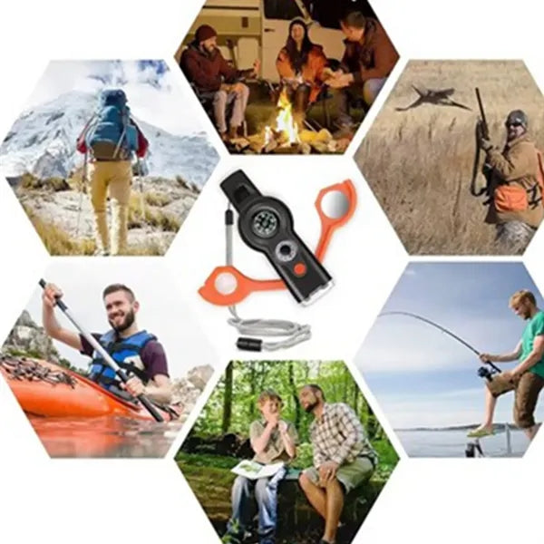 7-in-1 Multi-Purpose Survival Multi-function Safety Whistle