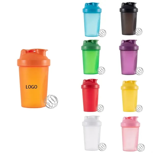 14oz Protein Powder Shake Bottle With Stainless Steel Ball