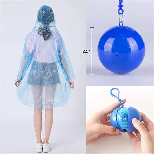 Portable Lightweight Ball Disposable Outdoor Raincoat Poncho