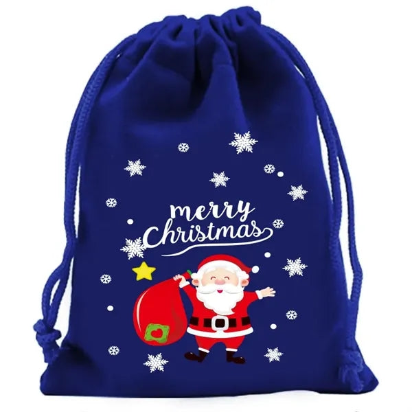 Flannel Drawstring Christmas Gift Bag