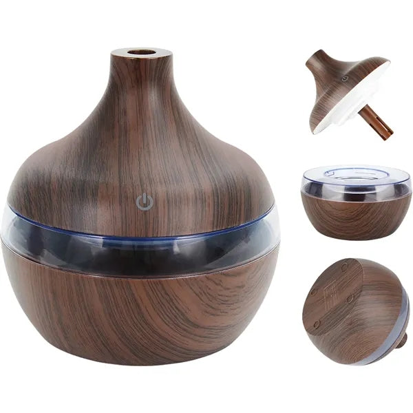 10oz USB Wood Grain Aromatherapy Diffuser
