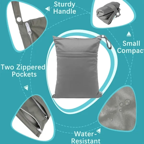 Wet Dry Bags for Baby Cloth Diapers