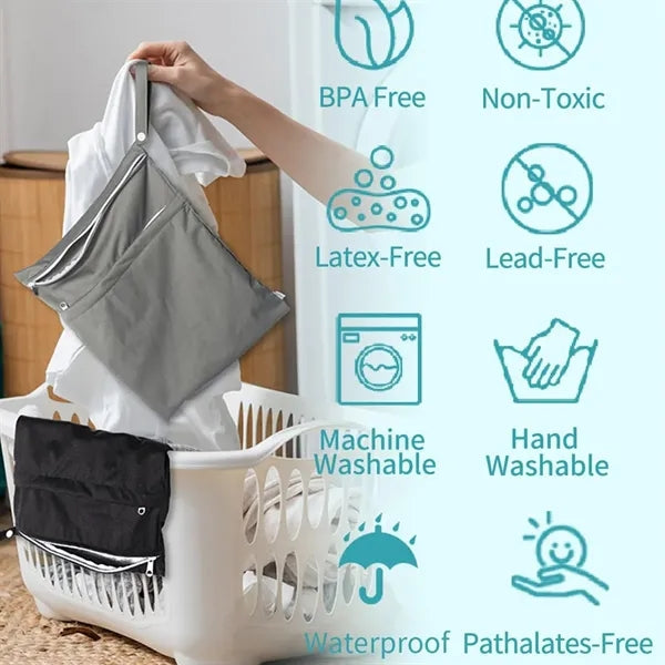 Wet Dry Bags for Baby Cloth Diapers