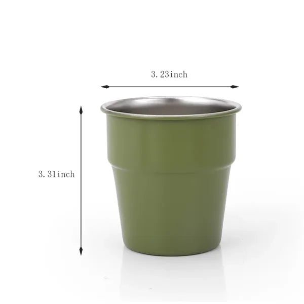 Practical portable outdoor camping stainless steel cup