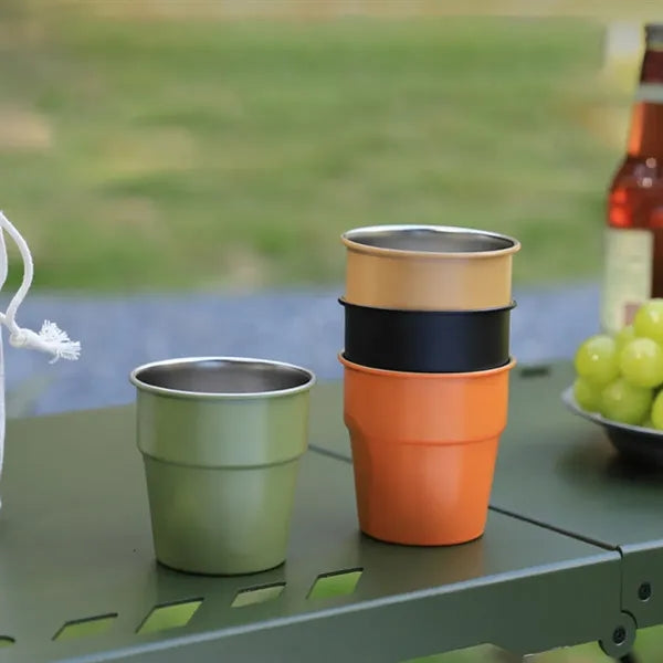Practical portable outdoor camping stainless steel cup