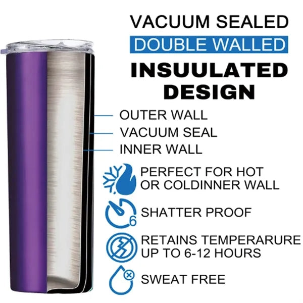 Stainless Steel Double Wall Insulated Cups with Lid