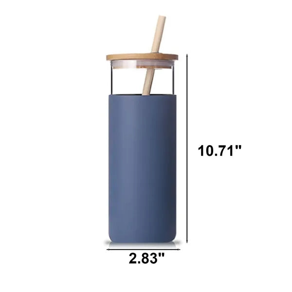 16oz Glass Cup with Silicone Sleeve