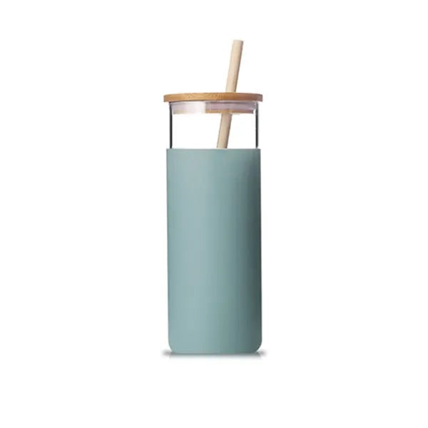 16oz Glass Cup with Silicone Sleeve