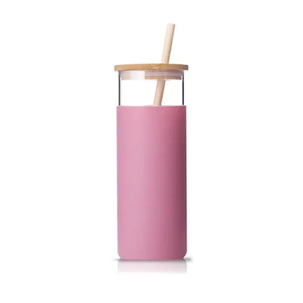 16oz Glass Cup with Silicone Sleeve