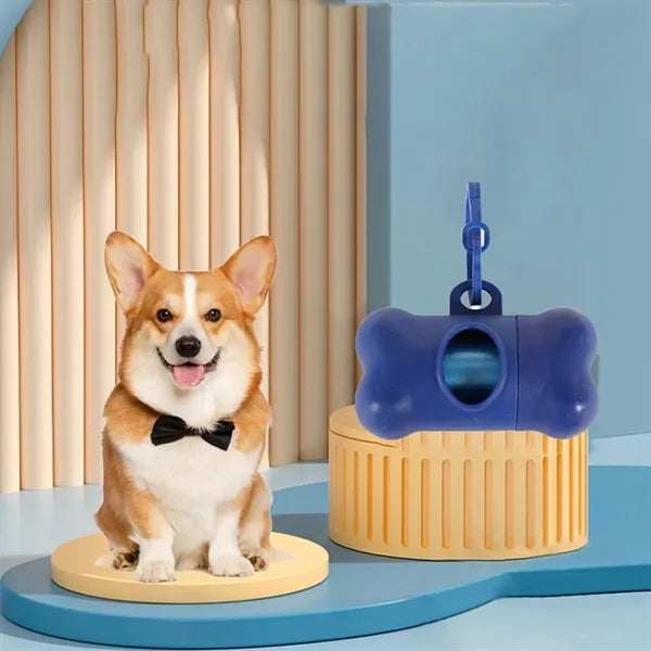 Portable practical hygienic bone-shaped pet poop collector