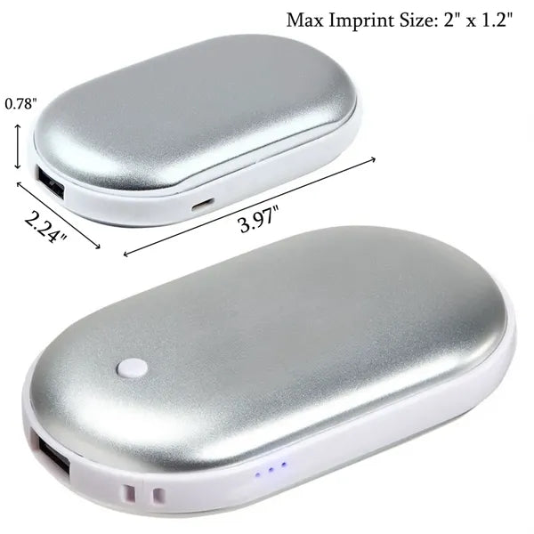 2 In 1 Portable Rechargeable USB Power Bank Hand Warmer