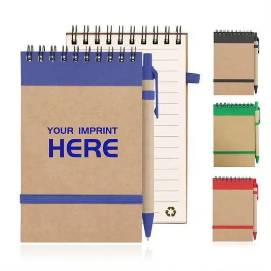 Eco Spiral Notebook Jotter with Pen