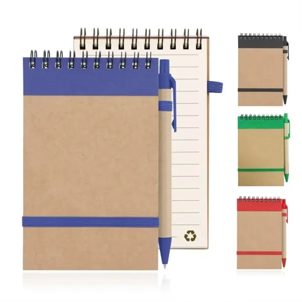 Eco Spiral Notebook Jotter with Pen