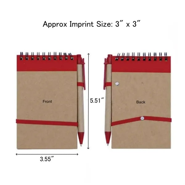 Eco Spiral Notebook Jotter with Pen