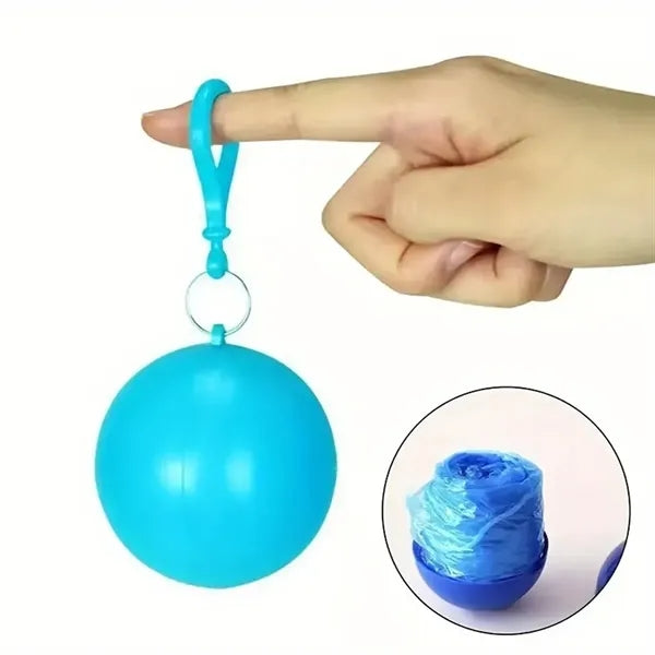 Portable Disposable Raincoat With Keychain