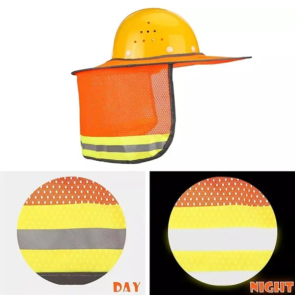 Full Brim Mesh Neck Sunshade For Hardhats