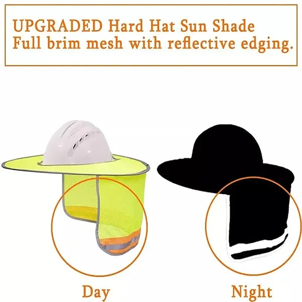 Full Brim Mesh Neck Sunshade For Hardhats