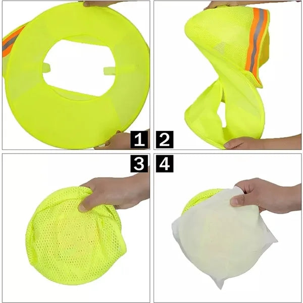 Full Brim Mesh Neck Sunshade For Hardhats